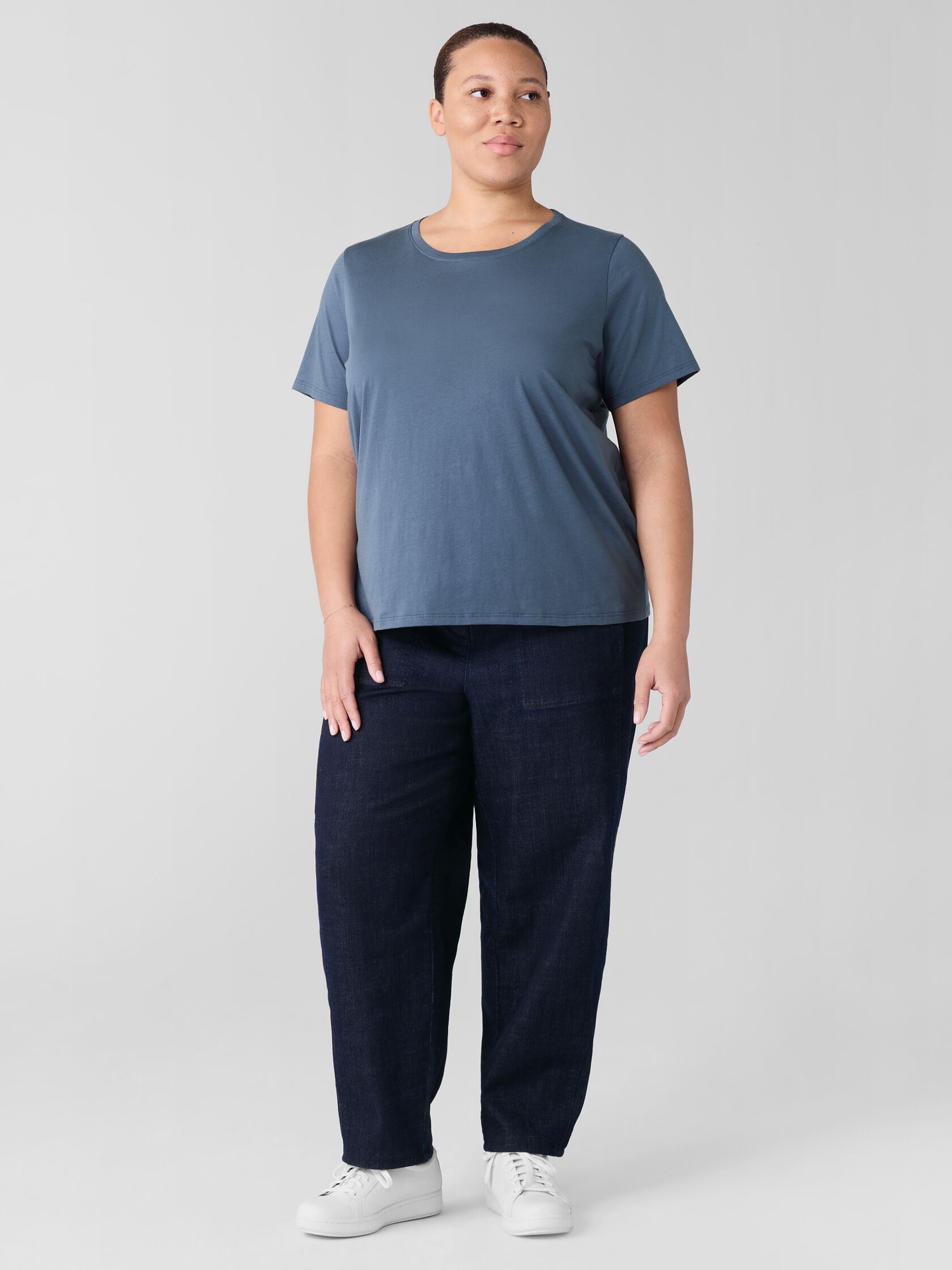 Organic Pima Cotton Jersey Round Neck Tee