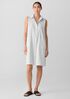 Organic Cotton Ripple Sleeveless Shirtdress