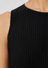 Accordion Silk Jacquard Round Neck Tank