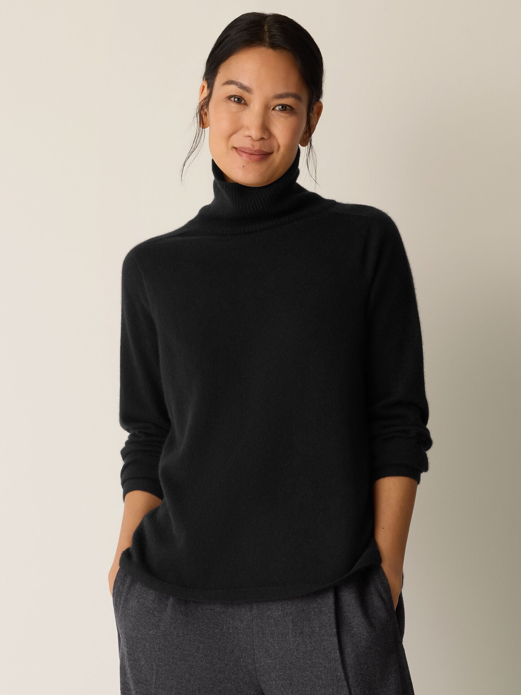 Italian Cashmere Turtleneck Top