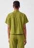 Organic Cotton Crepe Short-Sleeve Shirt