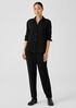 Accordion Silk Jacquard Classic Collar Shirt