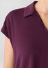 Fine Jersey Split Neck Top