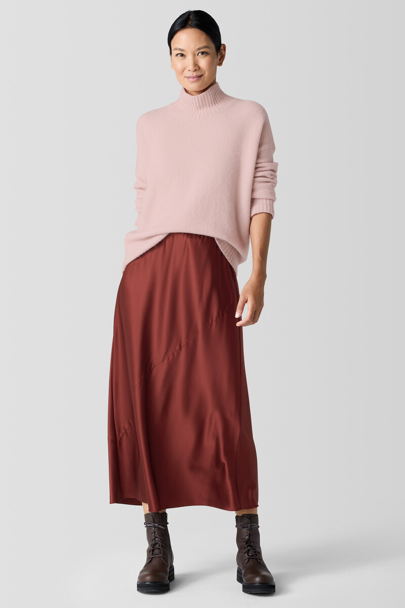 Stretch Silk Charmeuse Bias Skirt Stretch Silk Charmeuse Bias Skirt