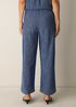 Woven Pliss&eacute; Wide-Leg Pant