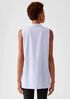 Organic Cotton Lawn Mandarin Collar Long Shirt