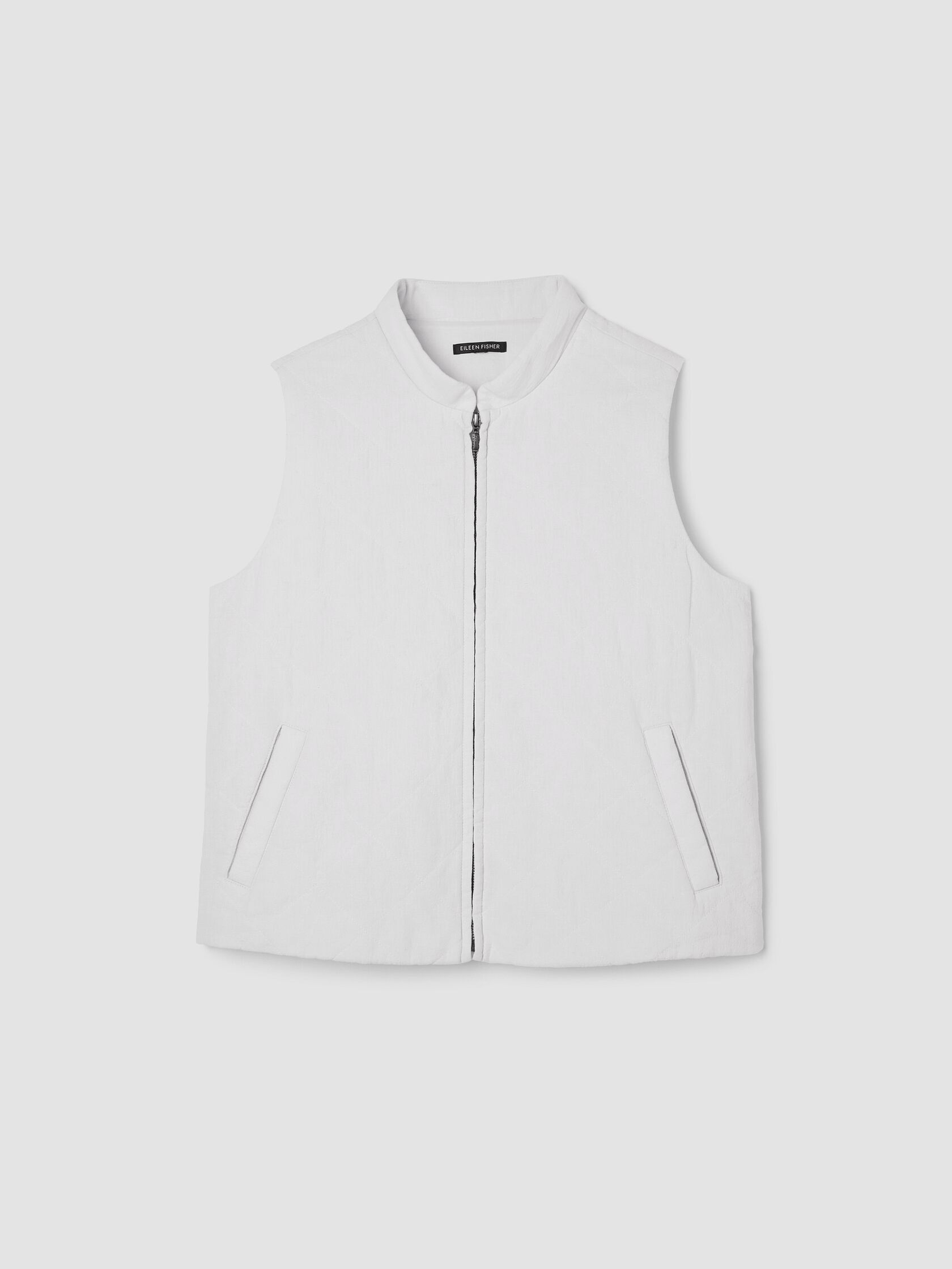 Organic Linen Cotton Crepe Quilted Vest