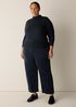 Sheer Cotton Blend Knit Funnel Neck Top