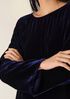 Velvet Bateau Neck Top