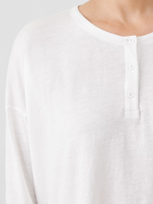 Organic Cotton Slub Henley Top