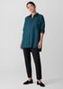 Silk Twill Classic Collar Long Shirt