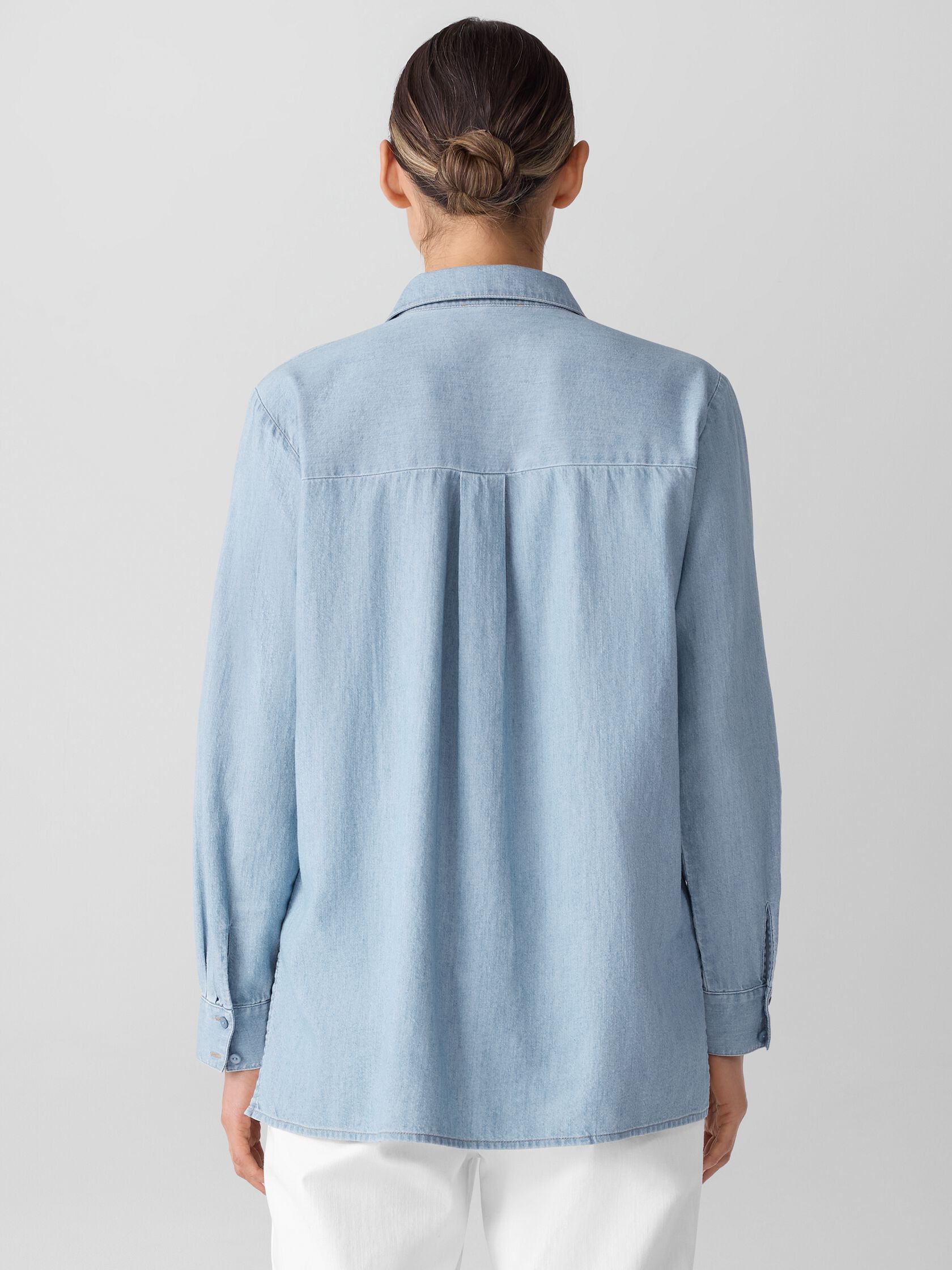 Airy Organic Cotton Twill Classic Collar Shirt