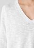 Organic Linen Cotton Slub V-Neck Top