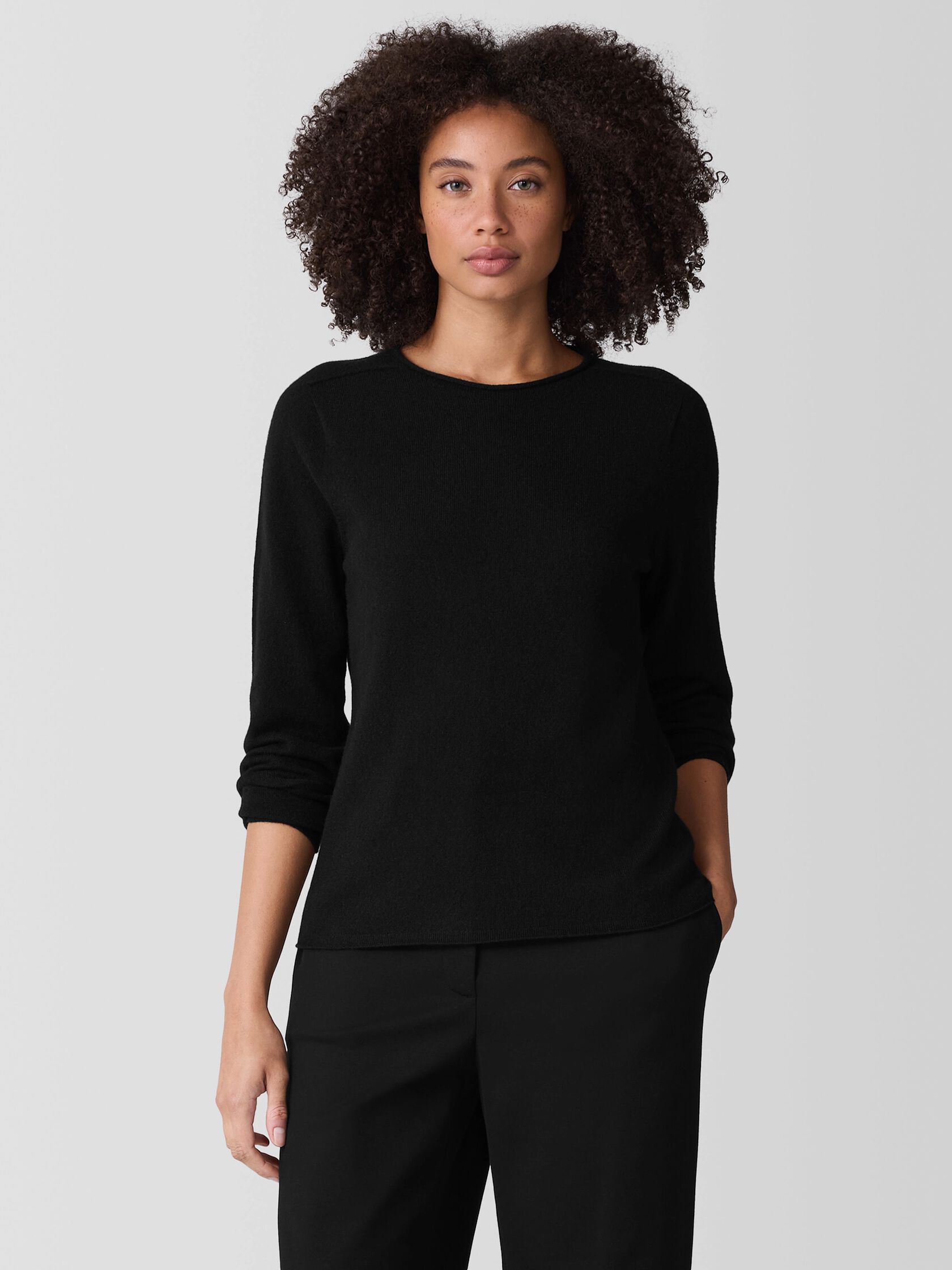 Italian Cashmere Crew Neck Top