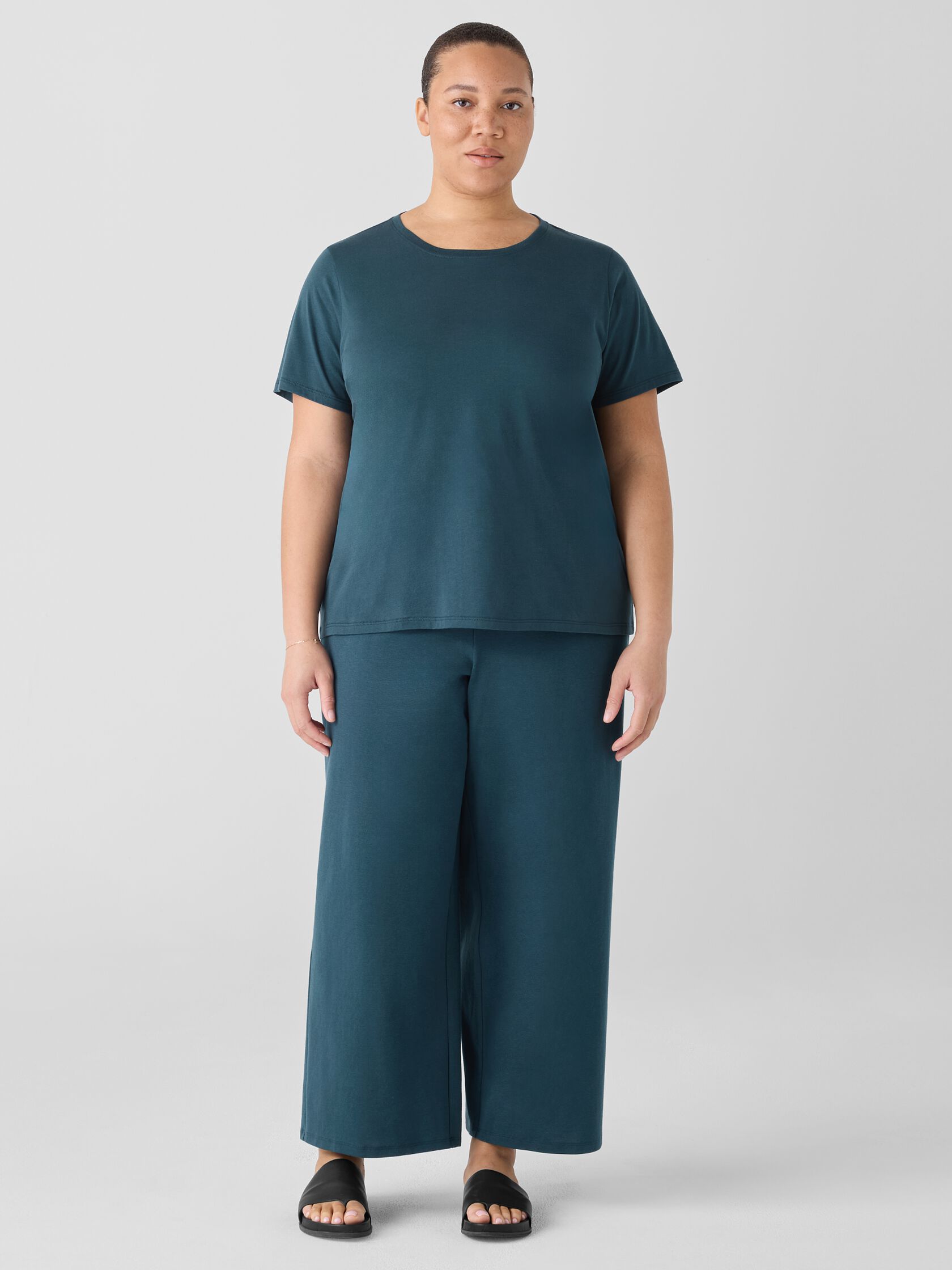 Organic Pima Cotton Jersey Round Neck Tee