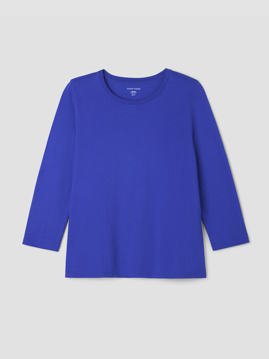 Organic Pima Cotton Jersey 3/4-Sleeve Tee