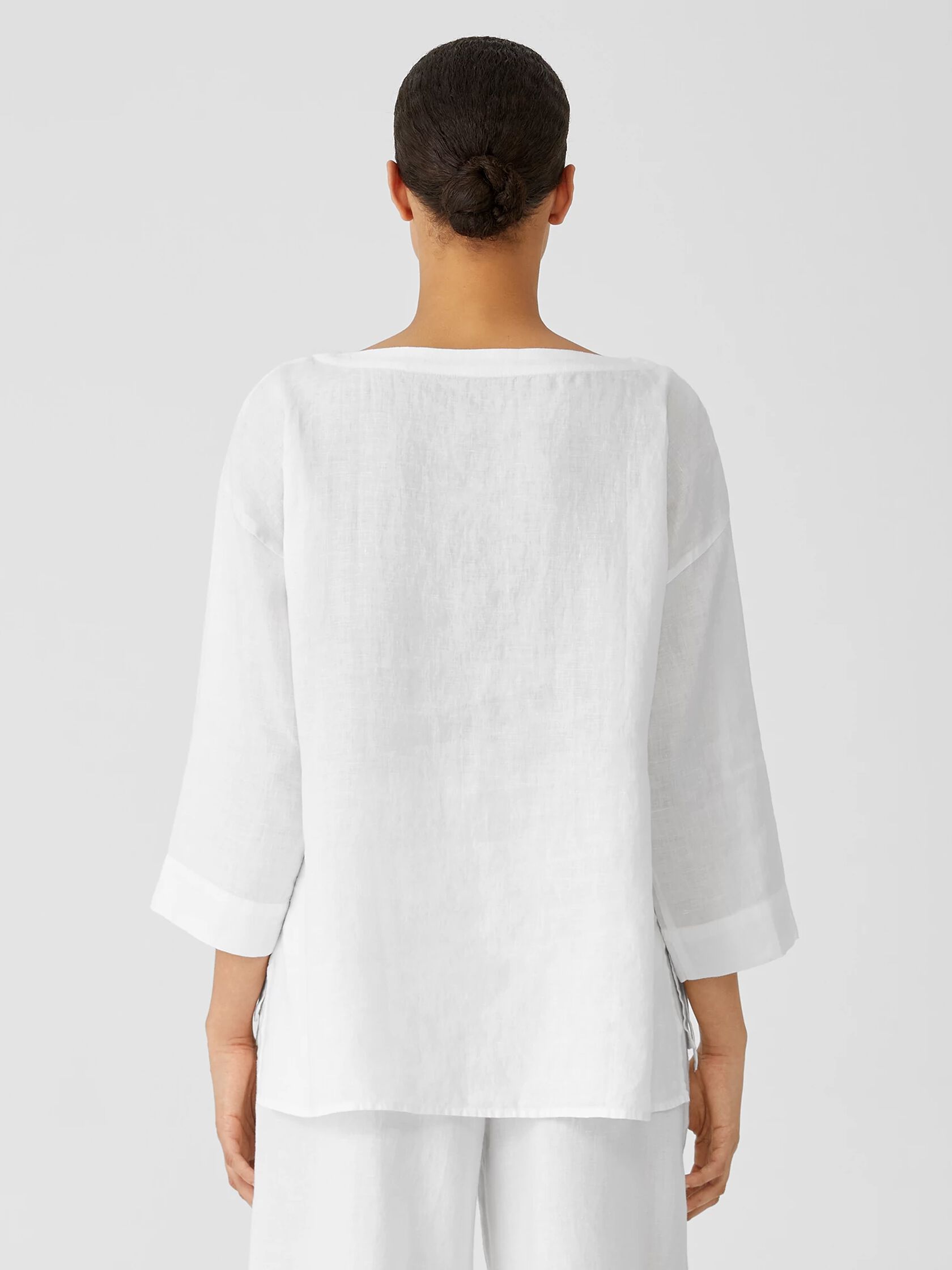 Organic Handkerchief Linen Bateau Neck Top