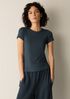 Organic Cotton Stretch Rib Crew Neck Tee