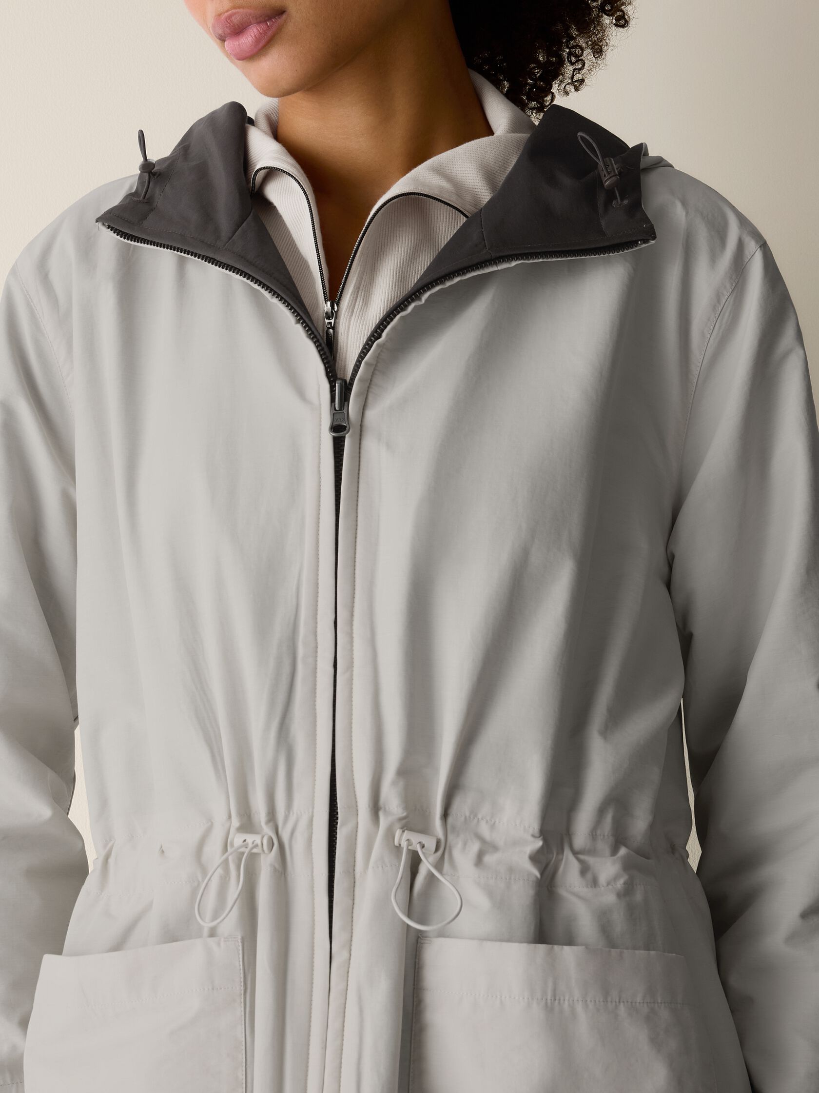 Cotton Nylon Reversible Hooded Coat