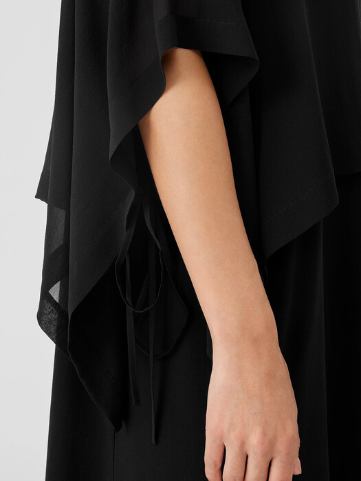 Sheer Silk Georgette Poncho