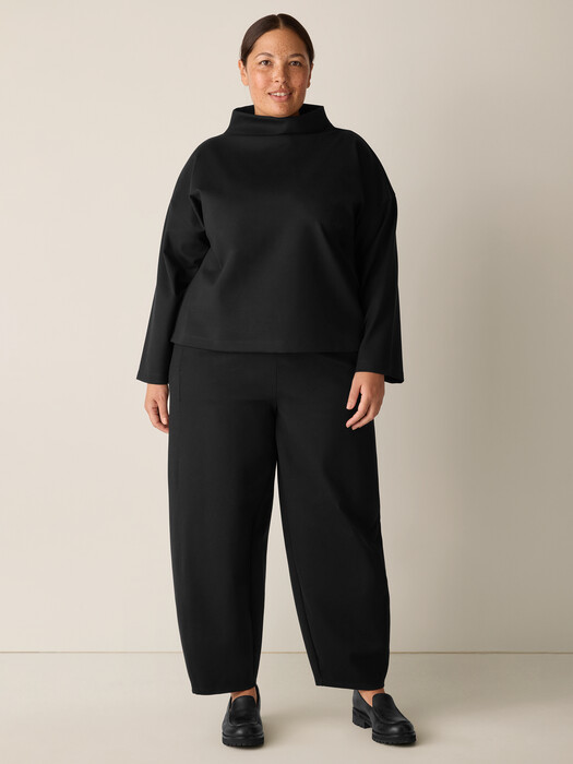 Lightweight Ponte Funnel Neck Top