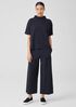 Pima Cotton Stretch Jersey Funnel Neck Top