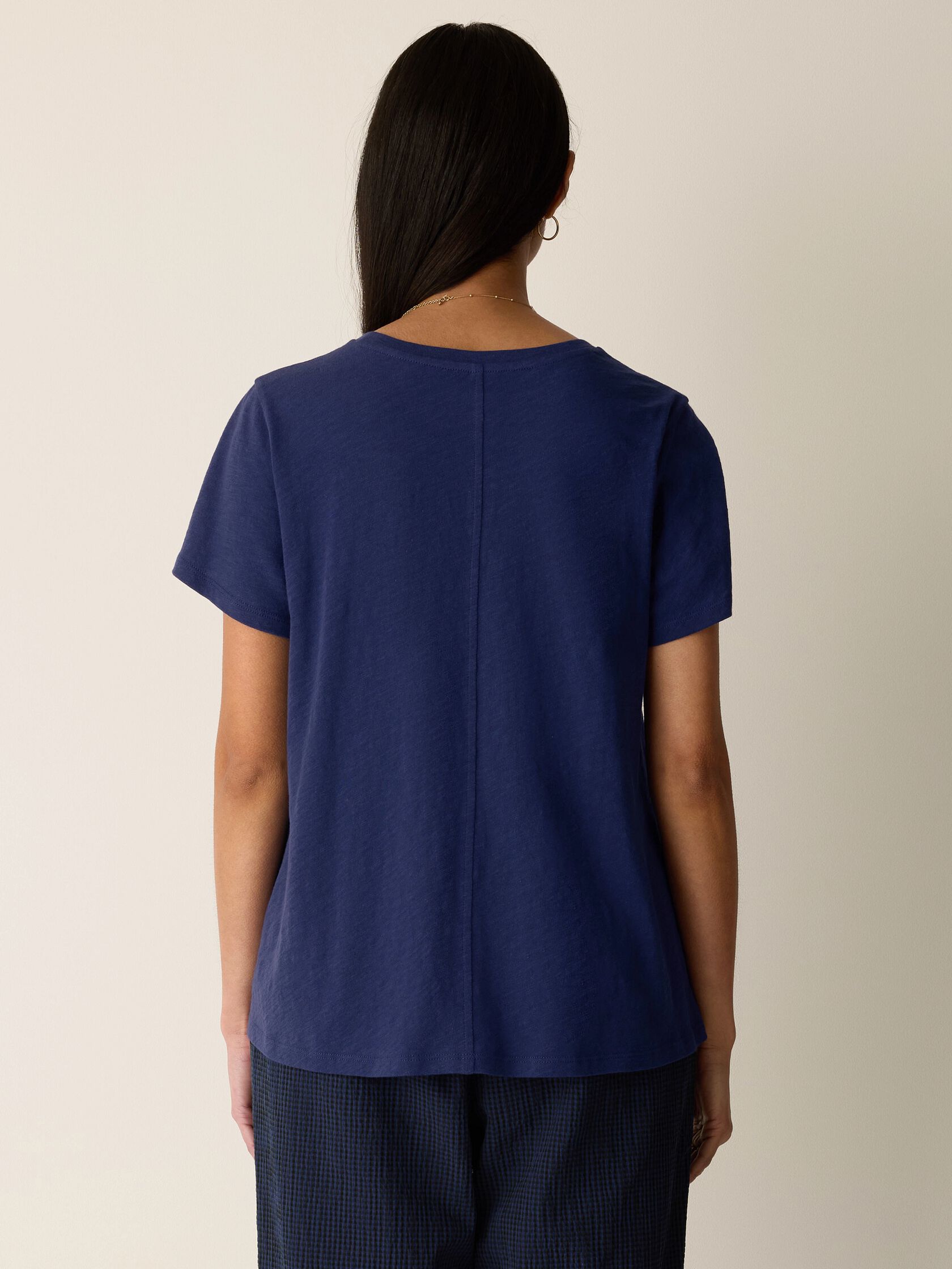 Organic Cotton Slubby Jersey Crew Neck Tee