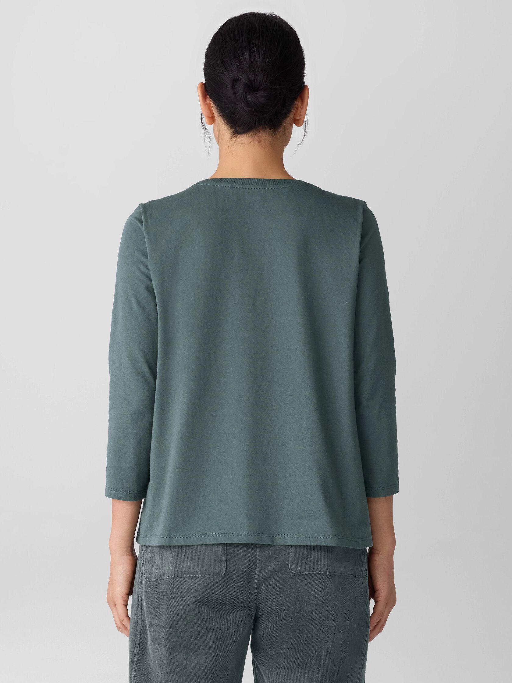 Organic Pima Cotton Jersey 3/4-Sleeve Tee