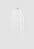 System Silk Georgette Crepe Mandarin Collar Shirt