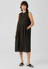 Puckered Organic Linen Pleated Dress