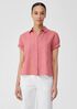 Washed Organic Linen Délavé Short-Sleeve Shirt