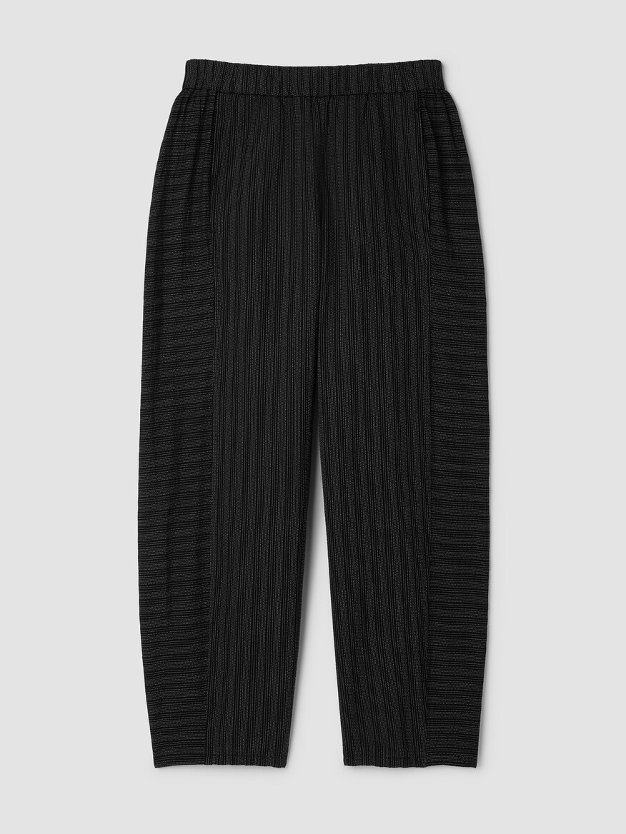 Cotton Blend Stripe Stitch Lantern Pant