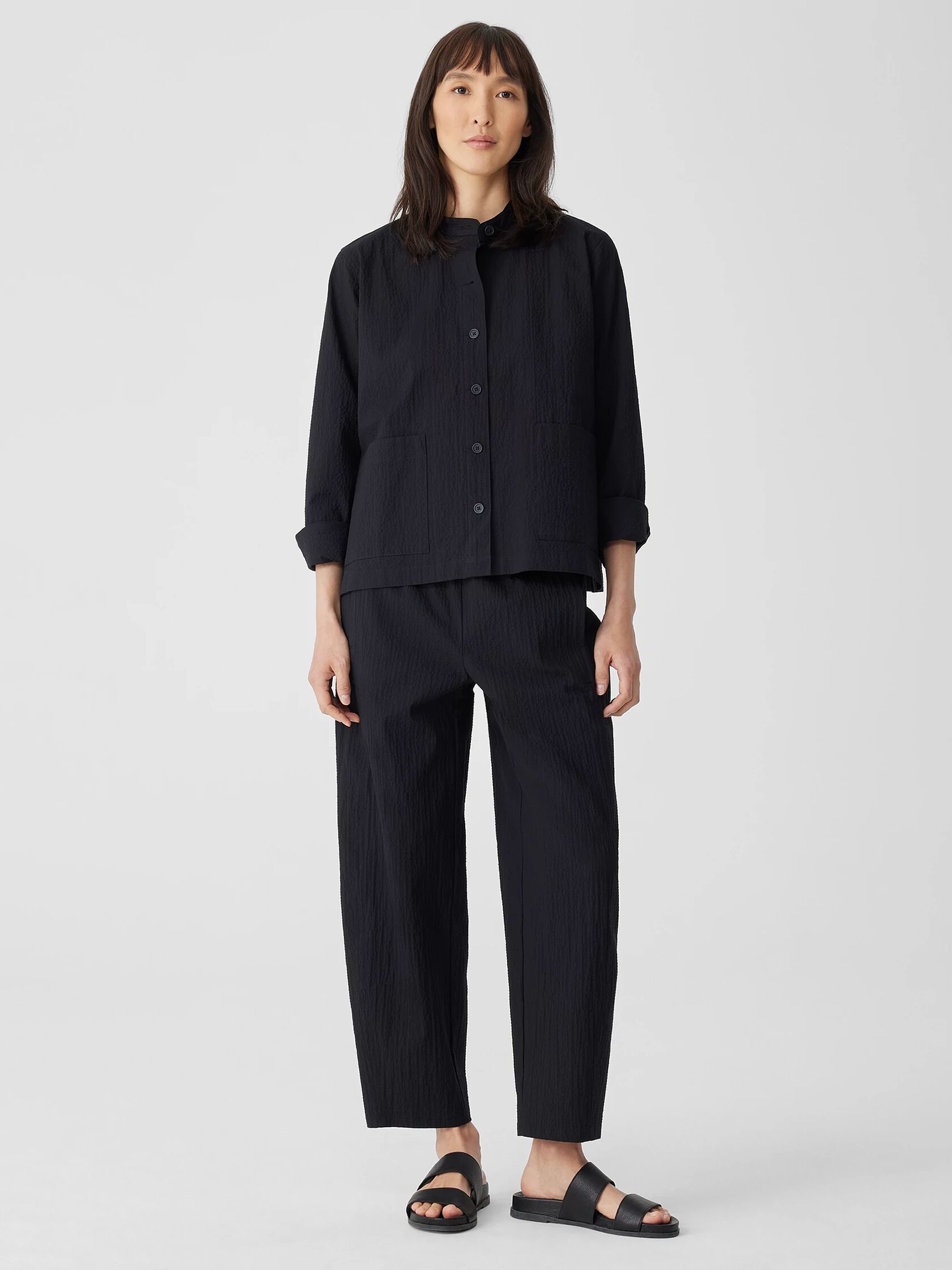 Organic Cotton Pucker Lantern Pant | EILEEN FISHER