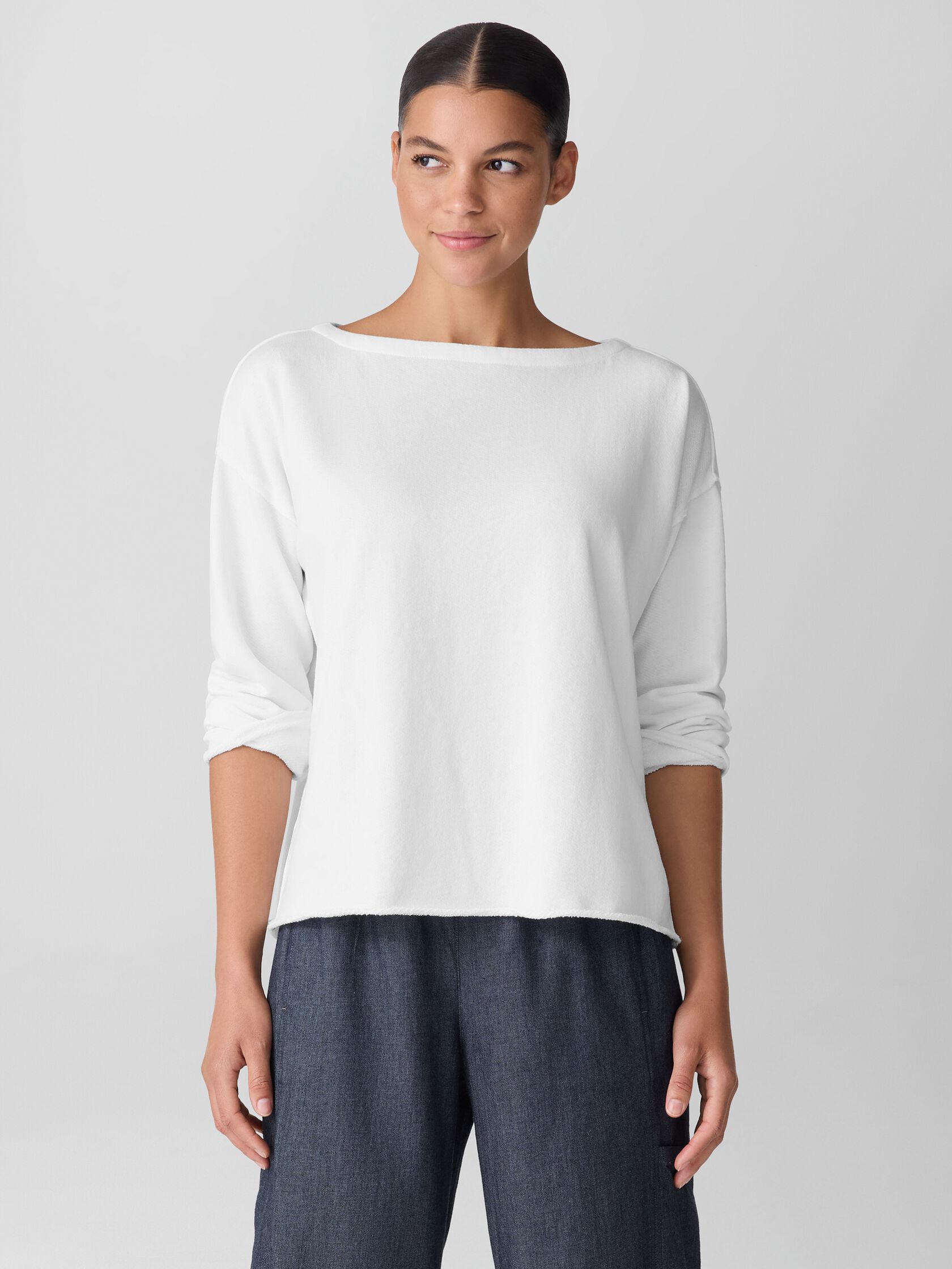 Lightweight Organic Cotton Terry Box-Top