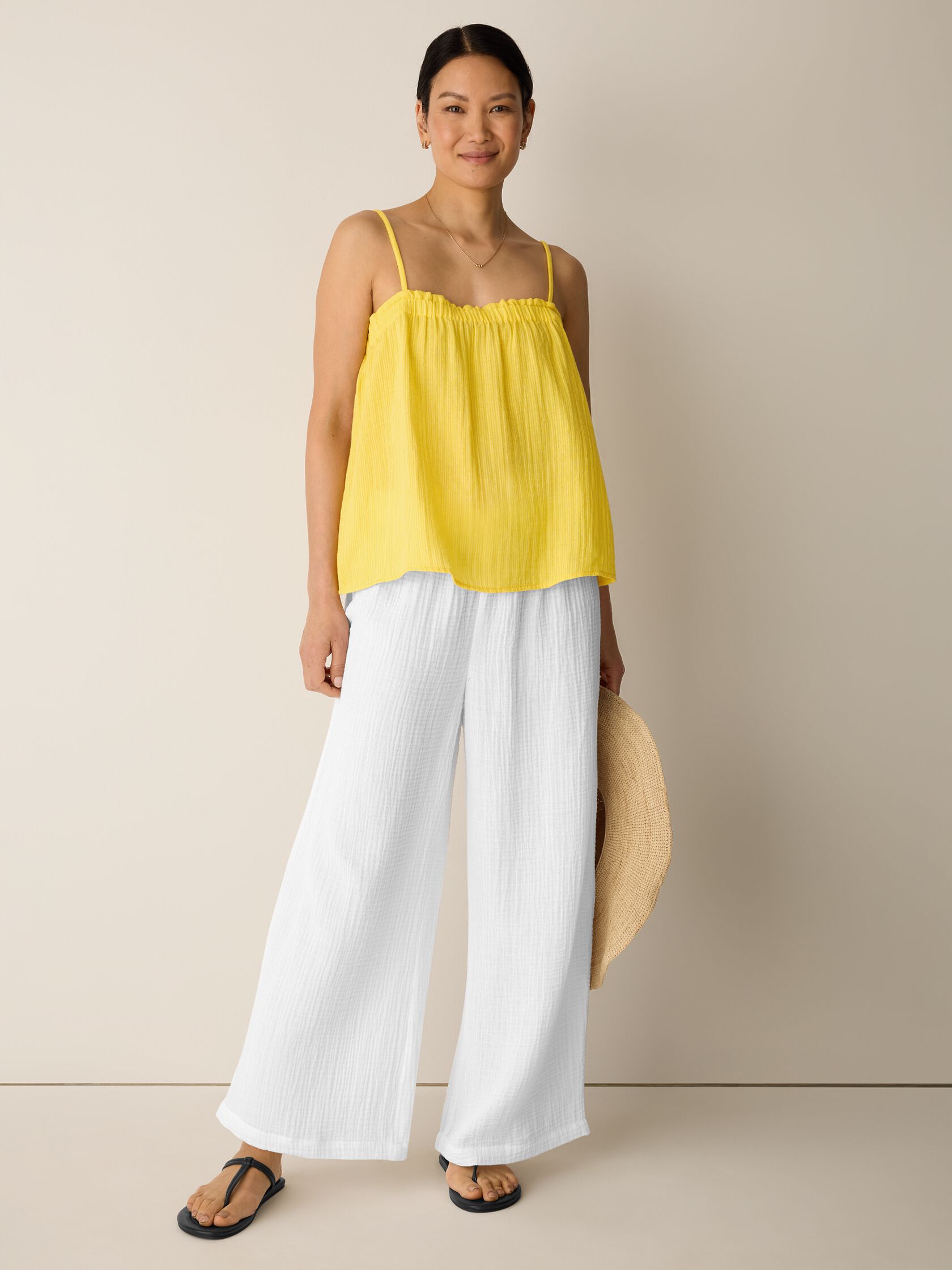 Striped Organic Cotton Gauze Cami