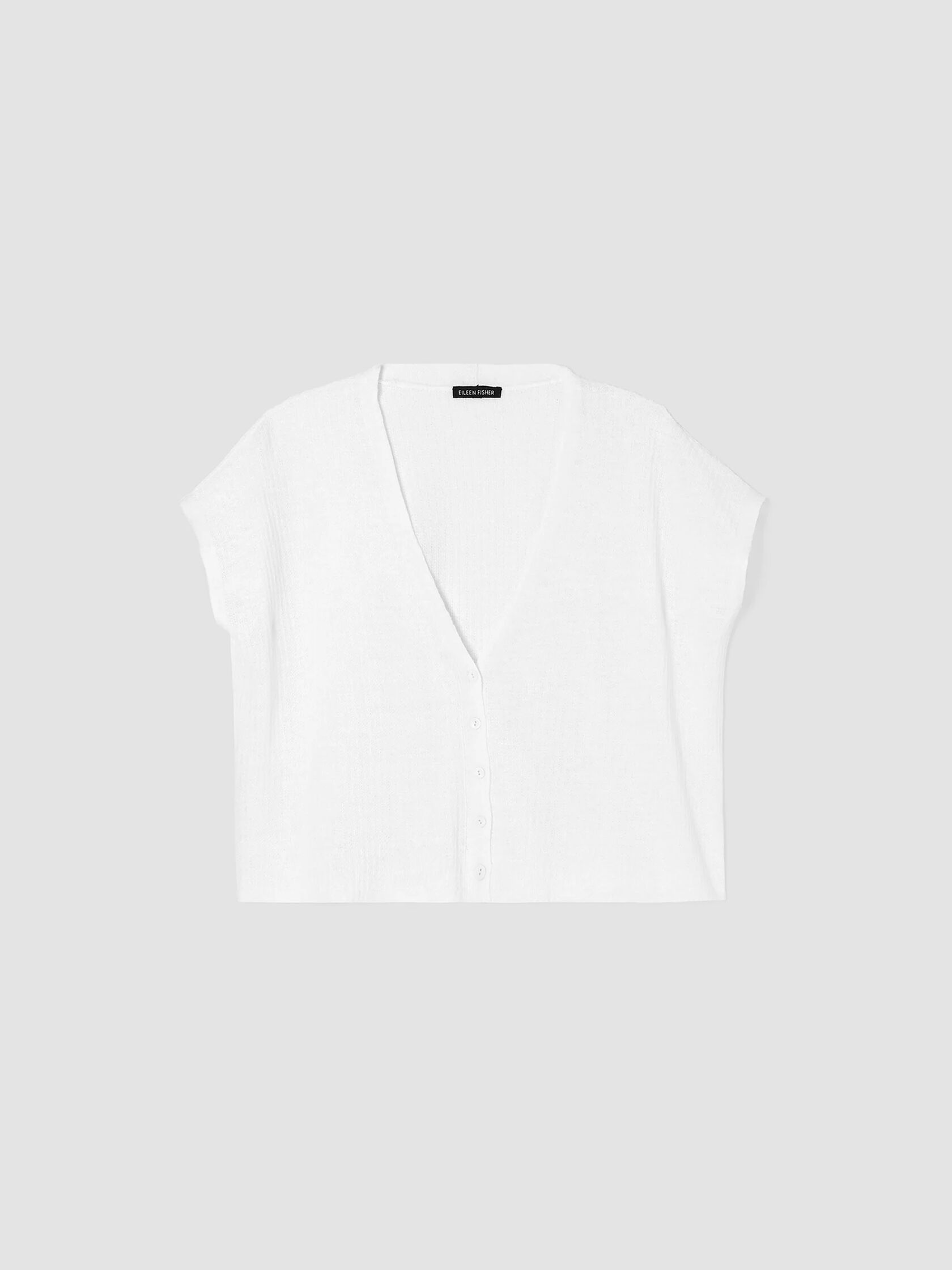 Organic Linen Cotton Short-Sleeve Cardigan