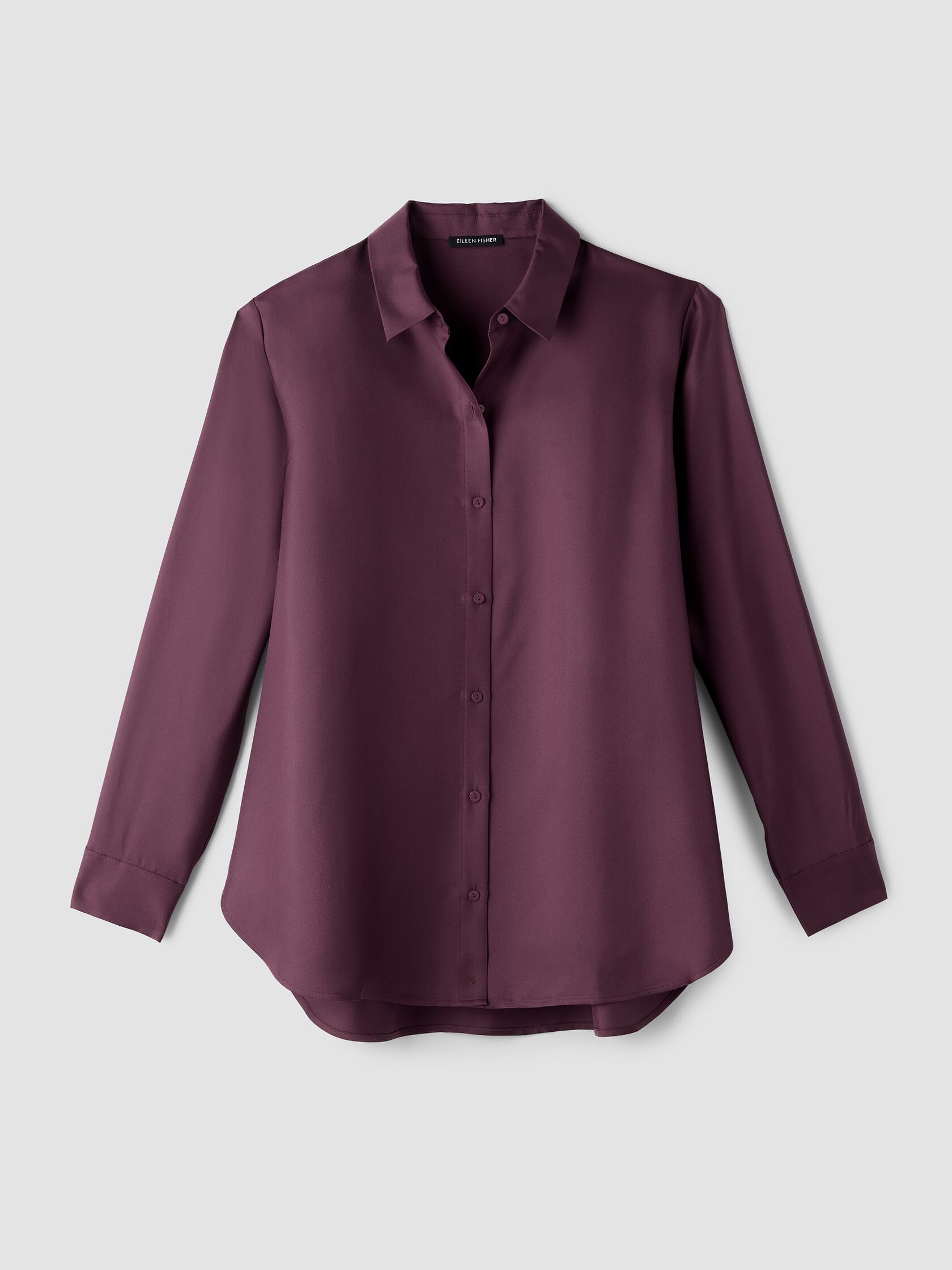 Silk Twill Classic Collar Shirt