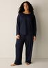 Organic Cotton Interlock Crew Neck Sleep Top
