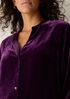Velvet Band Collar Shirt
