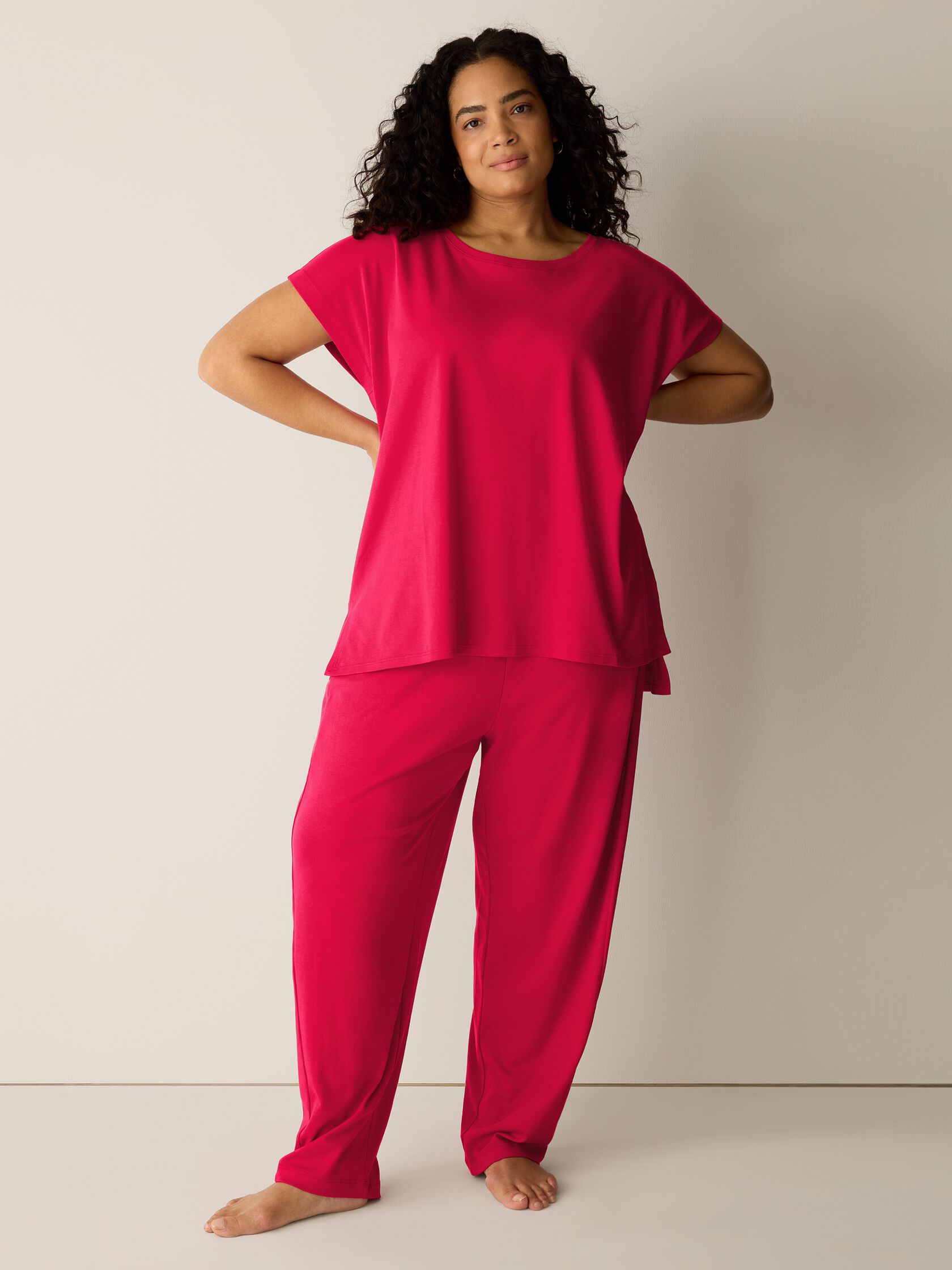 Organic Cotton Interlock Lantern Sleep Pant
