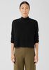 Merino Cropped Turtleneck Top in Regenerative Wool