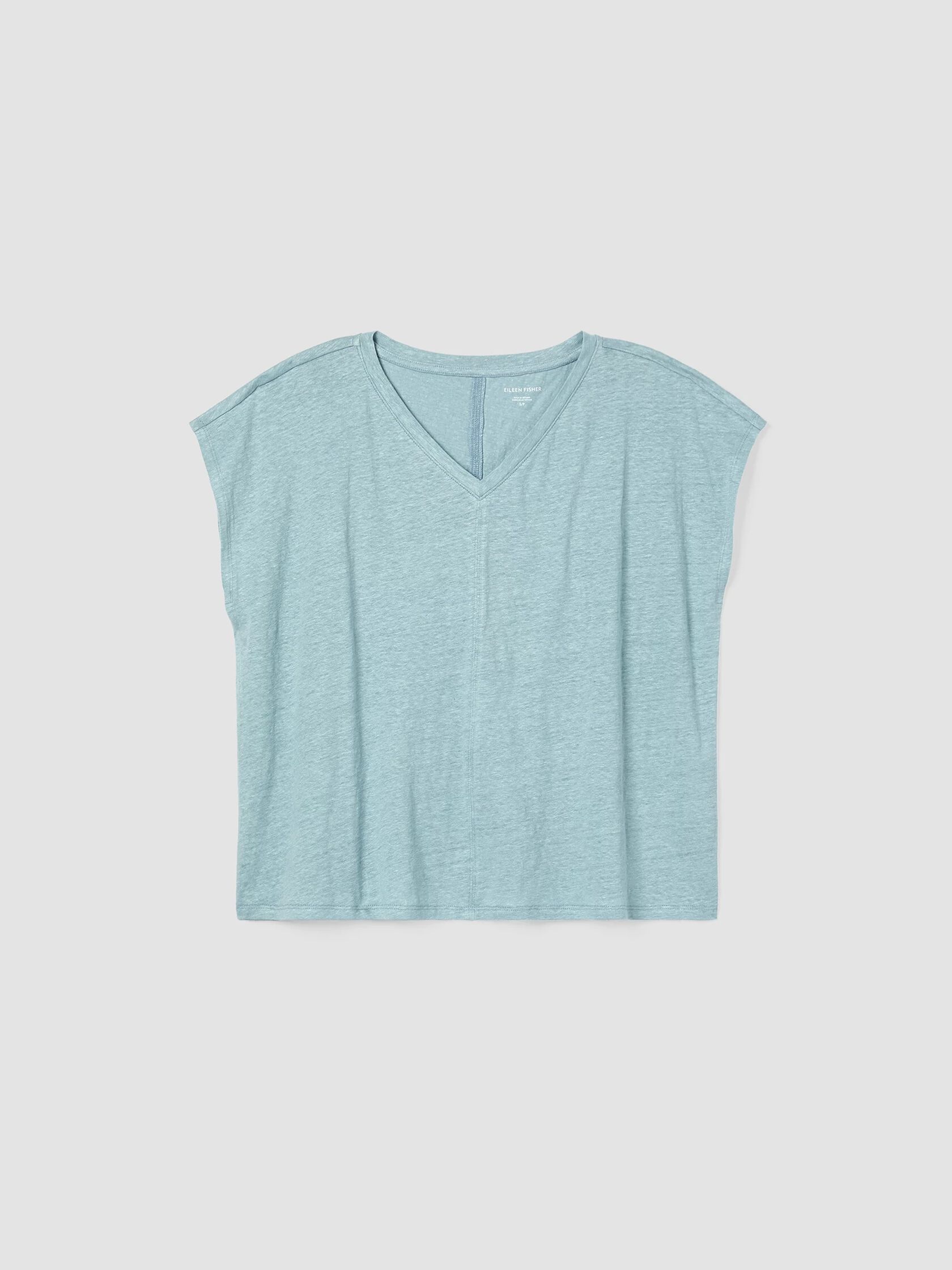 Organic Linen Jersey V-Neck Tee