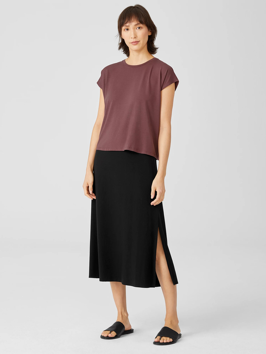 Stretch Jersey Knit Straight Skirt