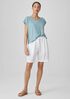 Organic Linen Jersey V-Neck Tee