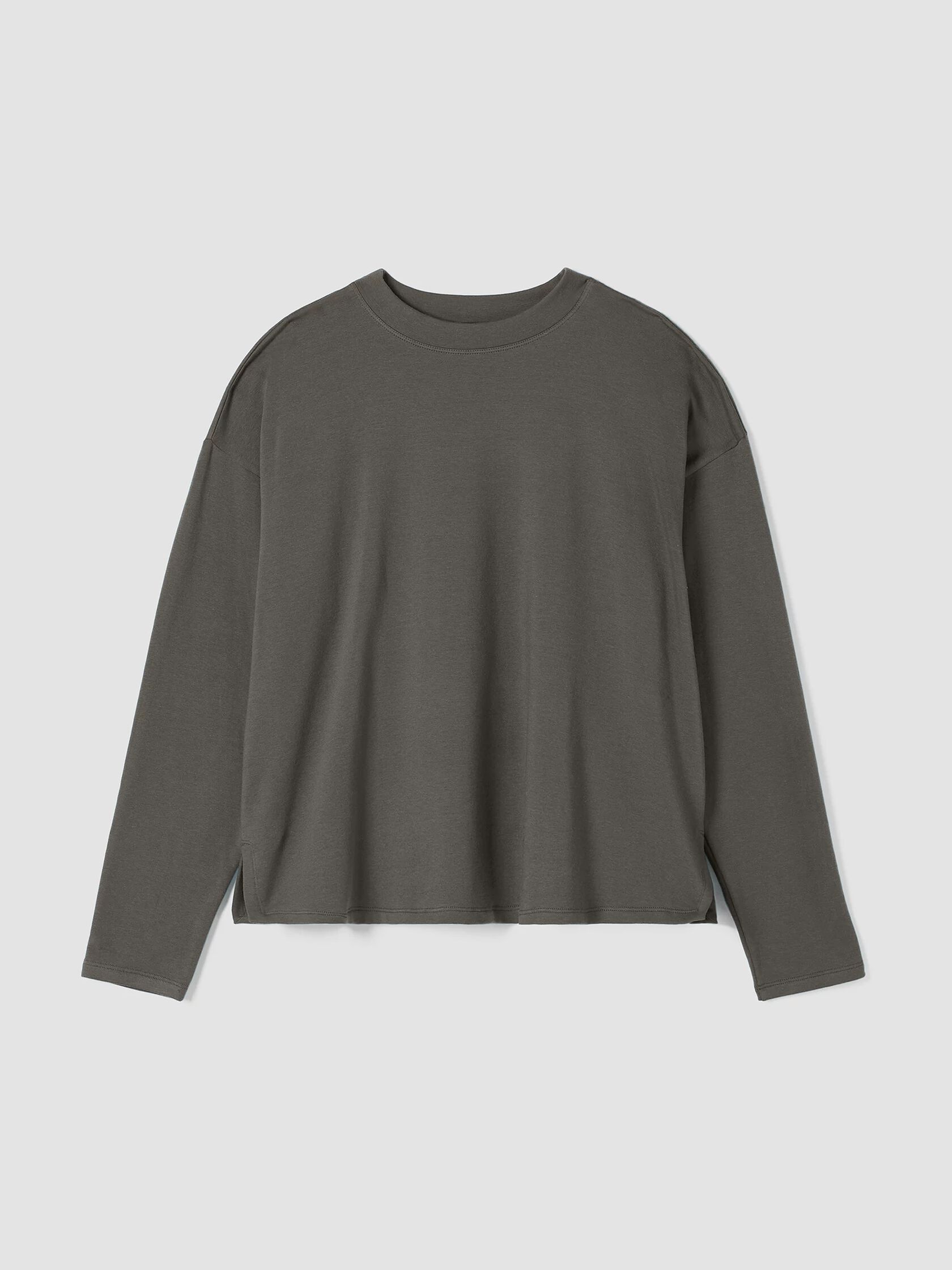 Cozy Brushed Terry Hug Crew Neck Top