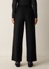 Felted Wool Jersey Wide-Leg Trouser