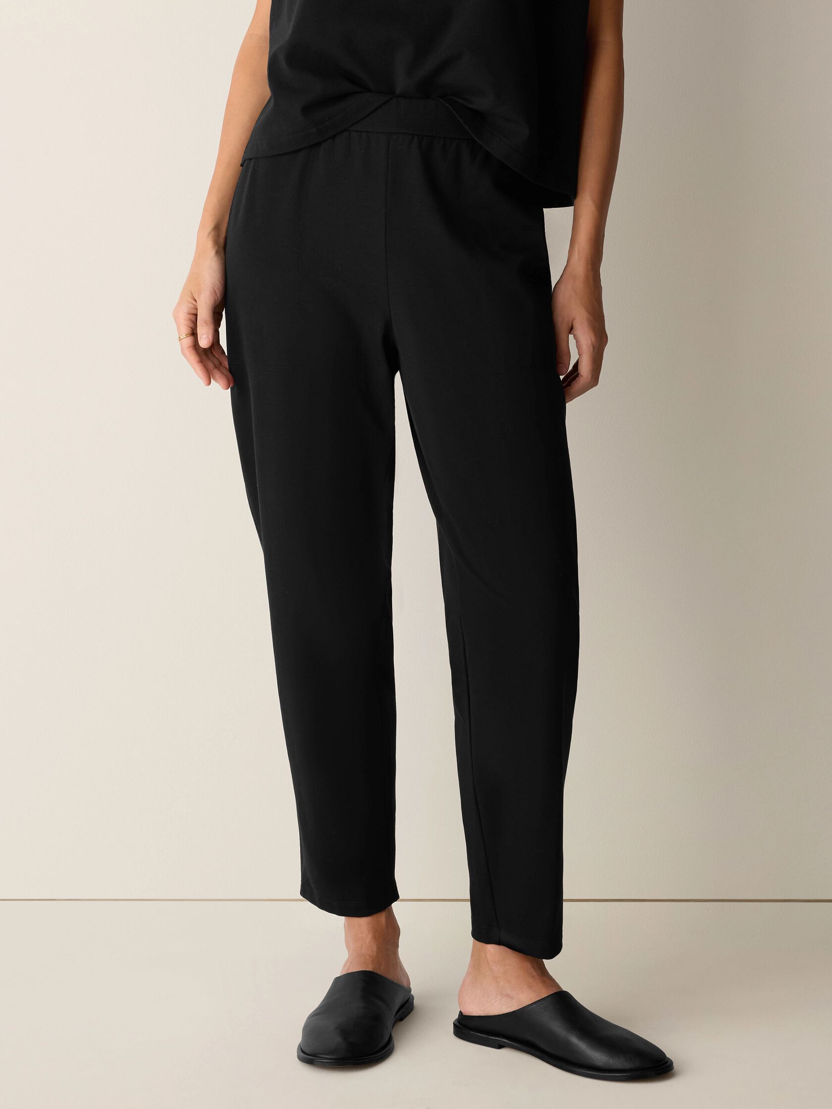 Pima Cotton Stretch Jersey Tapered Pant