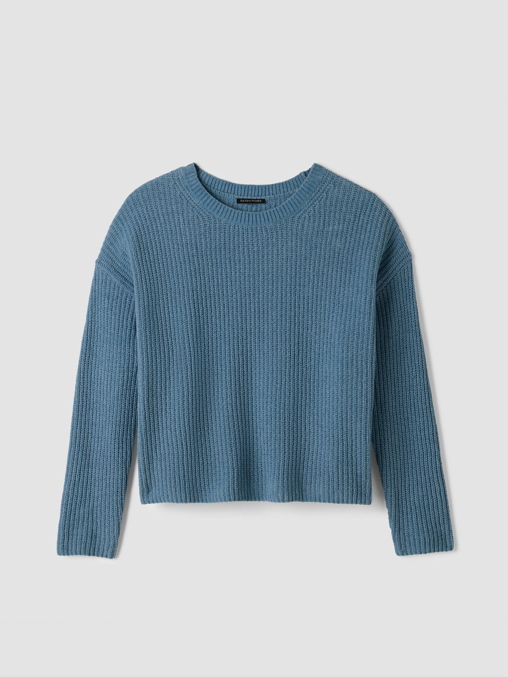 Organic Cotton Chenille Crew Neck Top