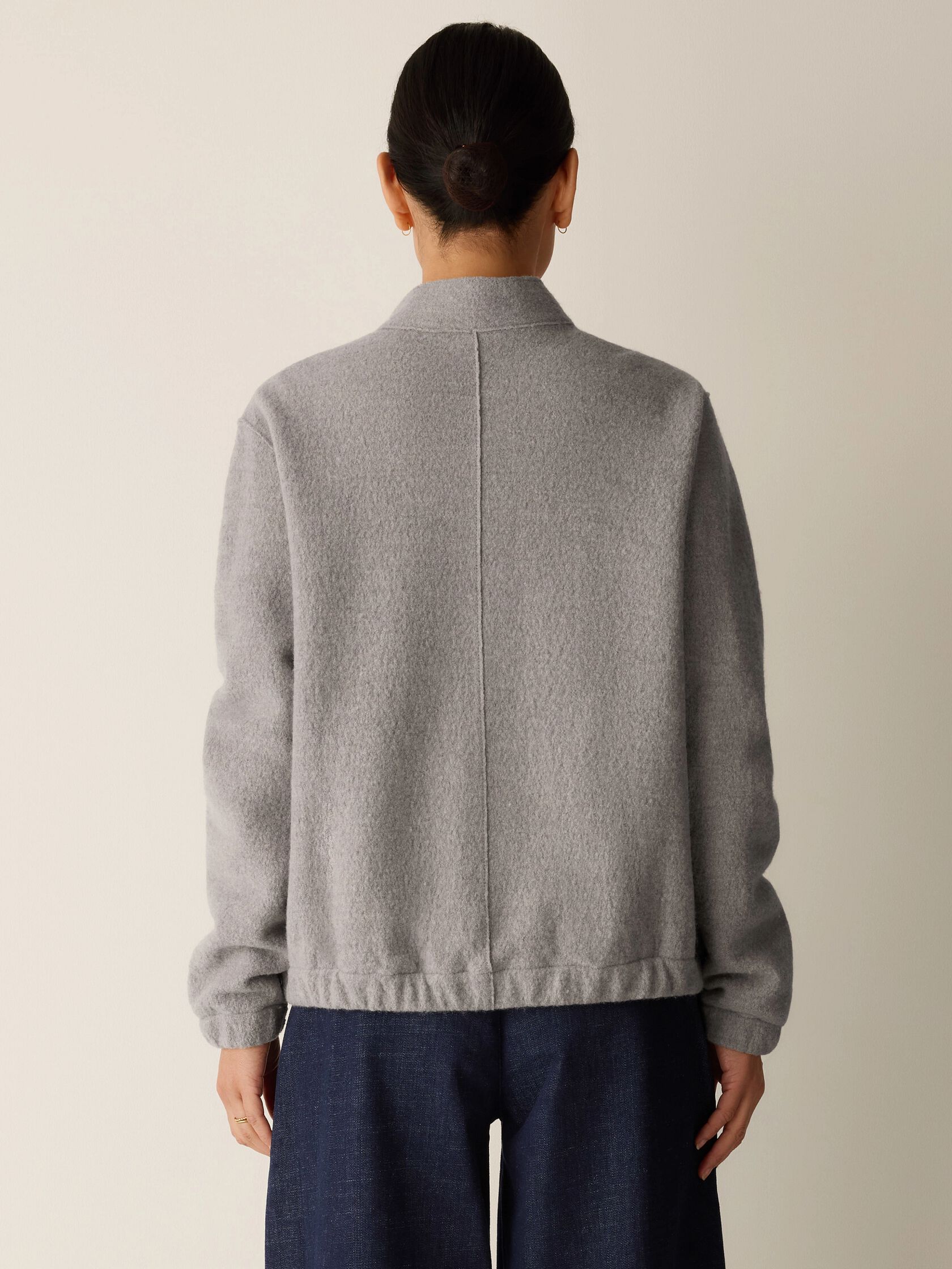 Lightweight Boiled Wool Flight Jacket in Regenerative Wool