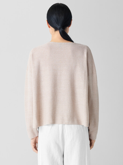 Organic Linen Cotton V-Neck Top